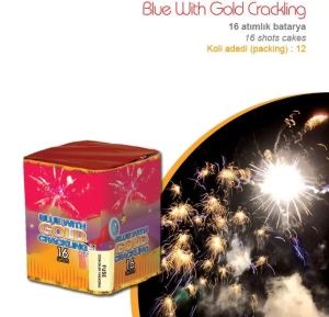 16 Atar Havai Fişek Blue Wilth Gold