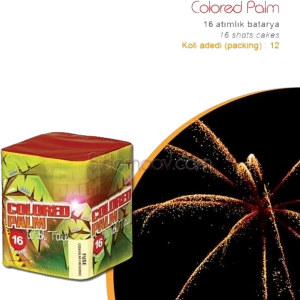 16 Atar Havai Fişek Colored Palm