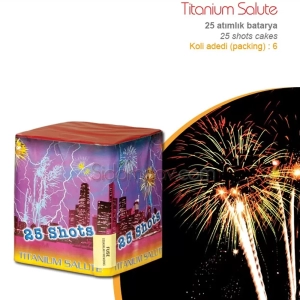 25 Atar Titanium Salute Havai Fişek