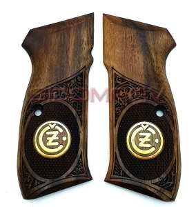 Cz 75 Ağaç Pirinç Logolu Tabanca Kabzesi