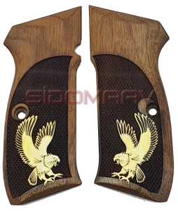 Cz 75B Kartal Logolu Ağaç Kabze