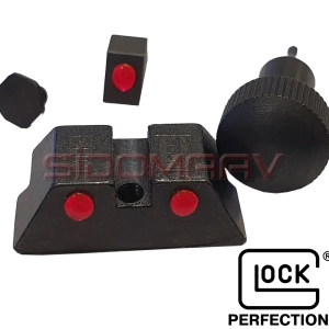 Glock Metal Kırmızı Fiber Optik Gez Arpacık Seti