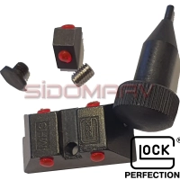 Glock Metal Kırmızı Fiber Optik Gez Arpacık Seti