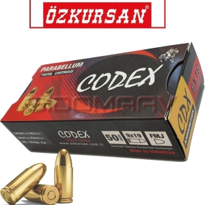 Özkursan Codex Parabellum 9mm Tabanca Mermisi