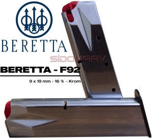 Sabatti Beretta 92 Fs Krom Şarjör