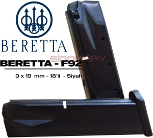 Sabatti Beretta 92 Fs Siyah 18'li Şarjör