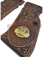 Sarsılmaz K11 Logolu Ağaç Desenli Silah Kabzesi