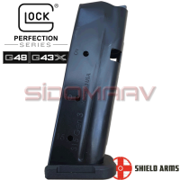 Shield Arms Glock 43X 15 Kapasiteli Metal Şarjör GLOCK 48 