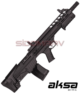 Aksa Crossfire T12 Yarı Otomatik Pompalı Bullpup Siyah Av Tüfeği