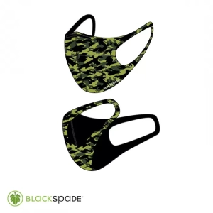 BLACKSPADE Çocuk Koruyucu Maske Yeşil Kamo S1