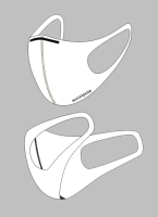 BLACKSPADE Unisex Koruyucu Maske Beyaz S