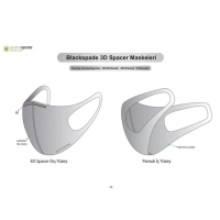 BLACKSPADE Unisex Koruyucu Maske Botanik Desen M