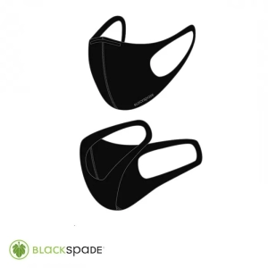 BLACKSPADE Unisex Koruyucu Maske Siyah L