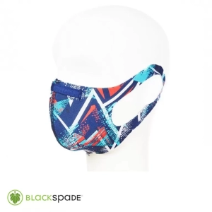 BLACKSPADE Unisex Koruyucu Maske Üçgen Desen L