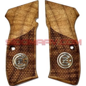 Cz 75 Kök Ceviz Gümüş Kakma Logolu Kabze