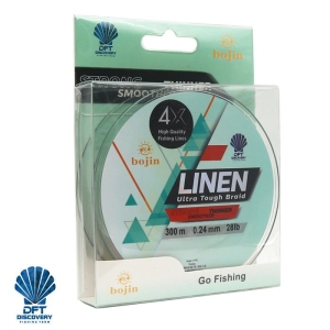 DFT Bojin 4X Linen İp Misina 0.24 mm 300 m  Yeşil