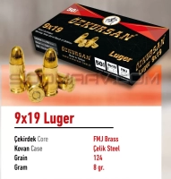 Özkursan 9.19 Luger 9mm Tabanca Mermisi