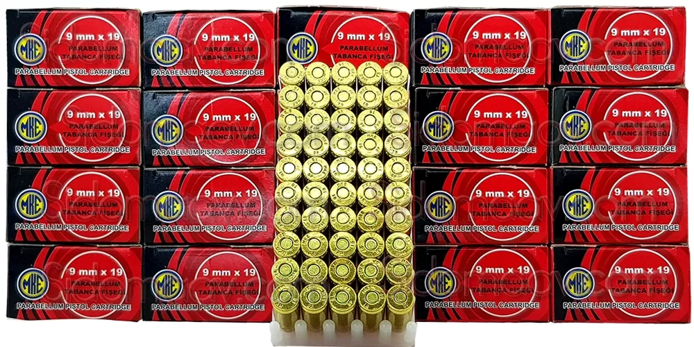 1000 Adet Mke 9mm Parabellum Tabanca Mermisi