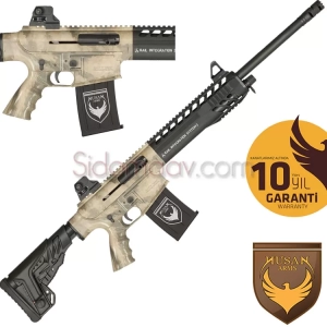 Husan Arms 12 cal  Metal Kundak polimer alt gövde Şarjörlü Av Tüfeği Kamuflaj Gövde