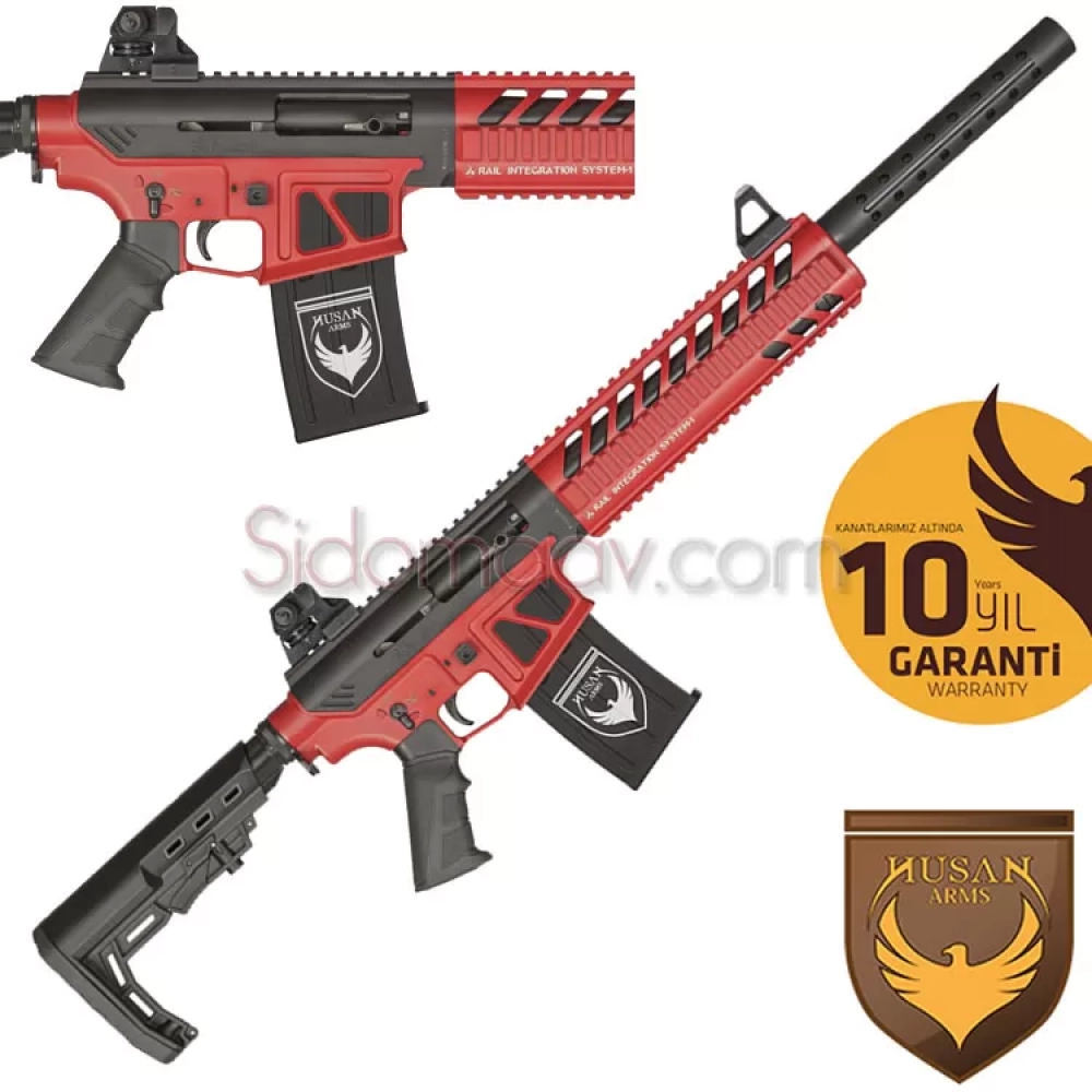 Husan Arms Metal Force 12 cal  Kırmızı Siyah Şarjörlü Av Tüfeği
