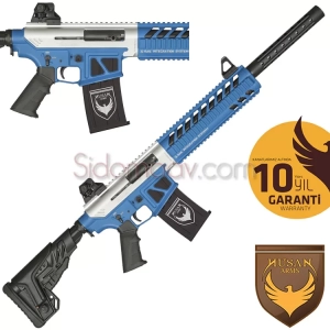 Husan Arms Metal Force 12 cal  Mavi Beyaz Şarjörlü Av Tüfeği
