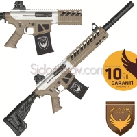 Husan Arms Metal Force12 cal Bej Beyaz Şarjörlü Av Tüfeği