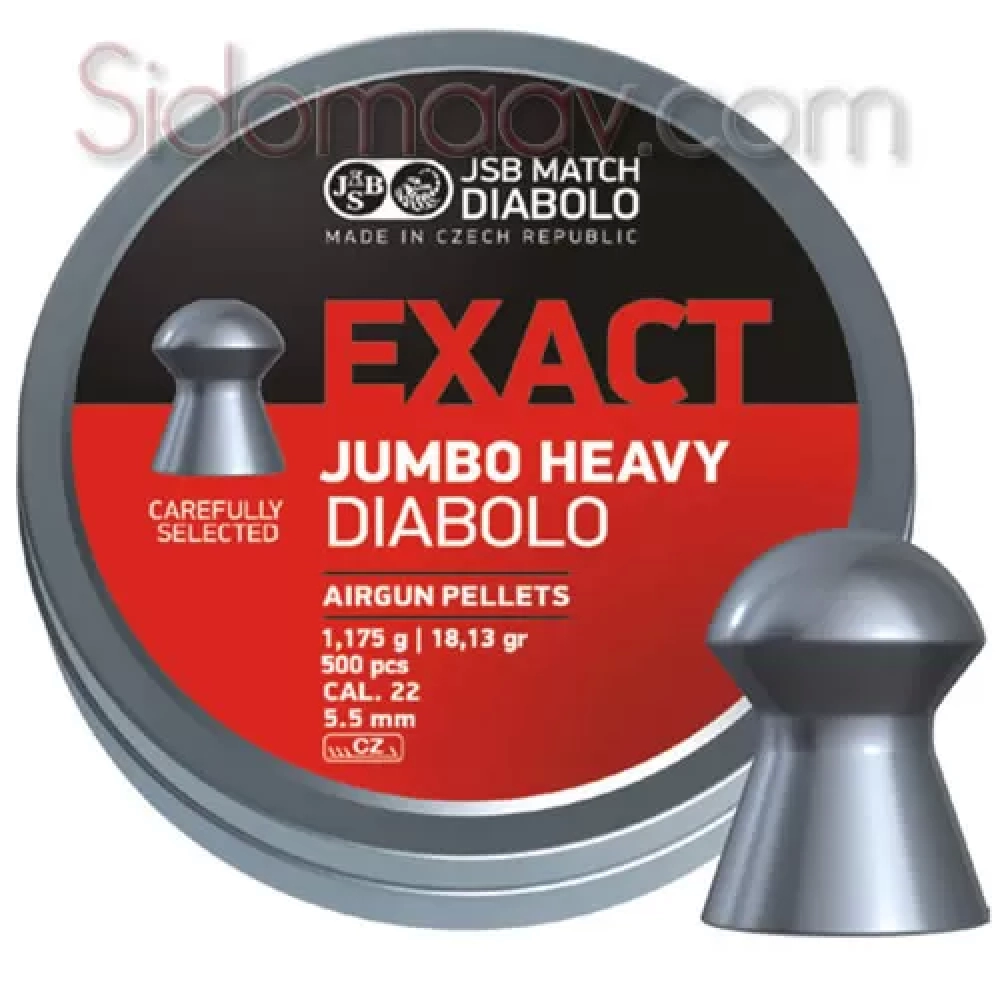 JSB Exact Jumbo Heavy Diabolo  5.5mm .22Cal. Pellet Saçma 500 Ad.