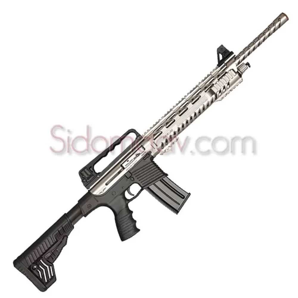 Sniper SNX 36 Şarjörlü Otomatik Av Tüfeği 36 Kalibre Metal Kundaklı Beyaz Krom
