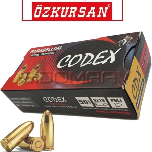 Özkursan Codex Parabellum 9mm Tabanca Mermisi