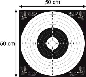 Büyük Hedef Kağıdı Hedef Kartonu 50 Cm x 50 Cm