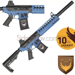 Husan Arms Metal Force 12 cal Şarjörlü Av Tüfeği Mavi Siyah