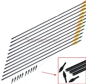 Junxing 30" Fiberglas Değişebilen uçlu Ok 10'lu Pk.